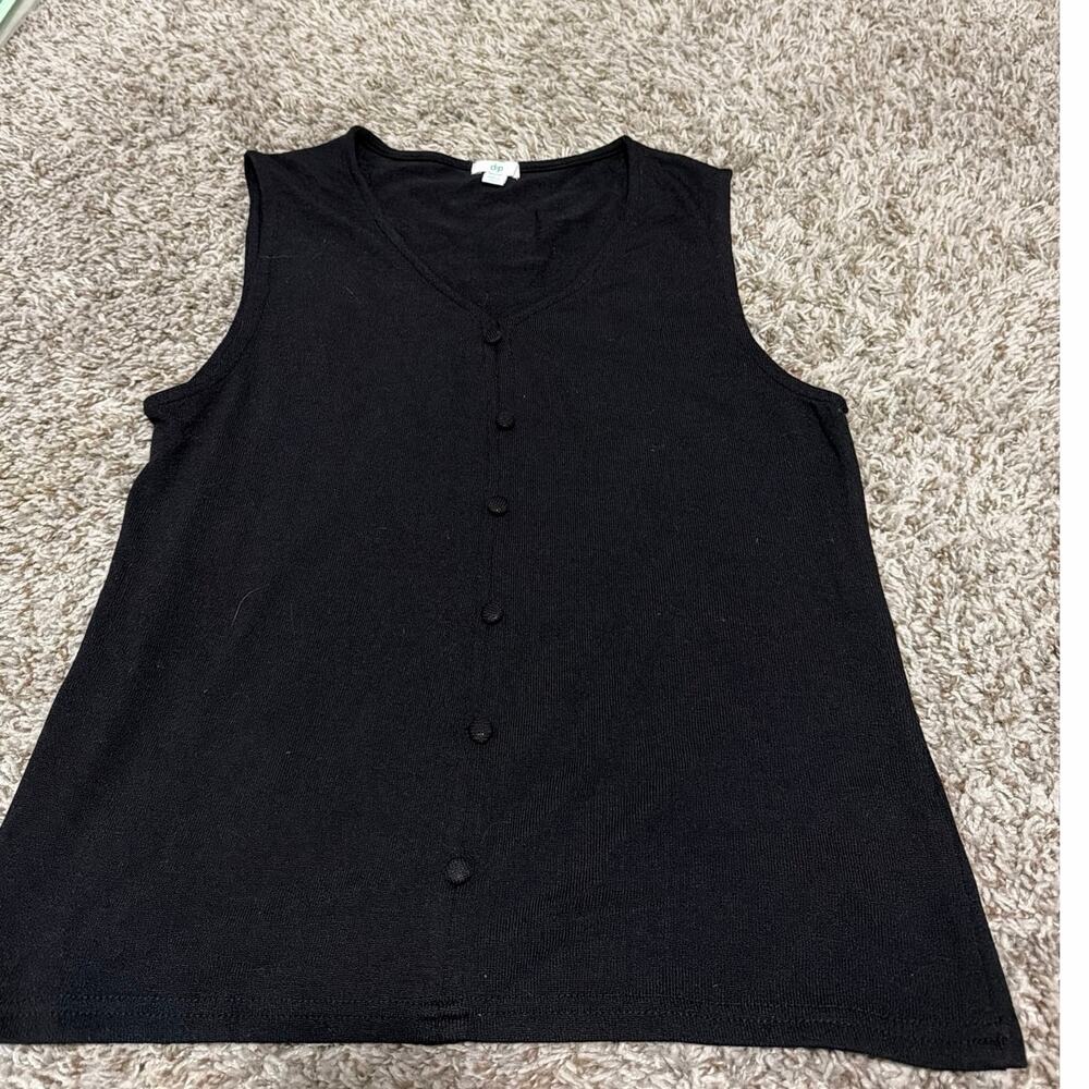 NWT Dip women’s button down sleeveless shirt medium black